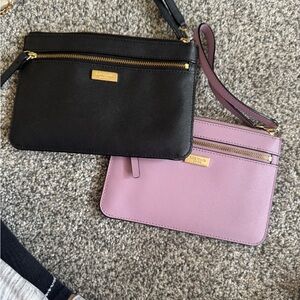 Kate Spade Black and Lavender Wristlet Set